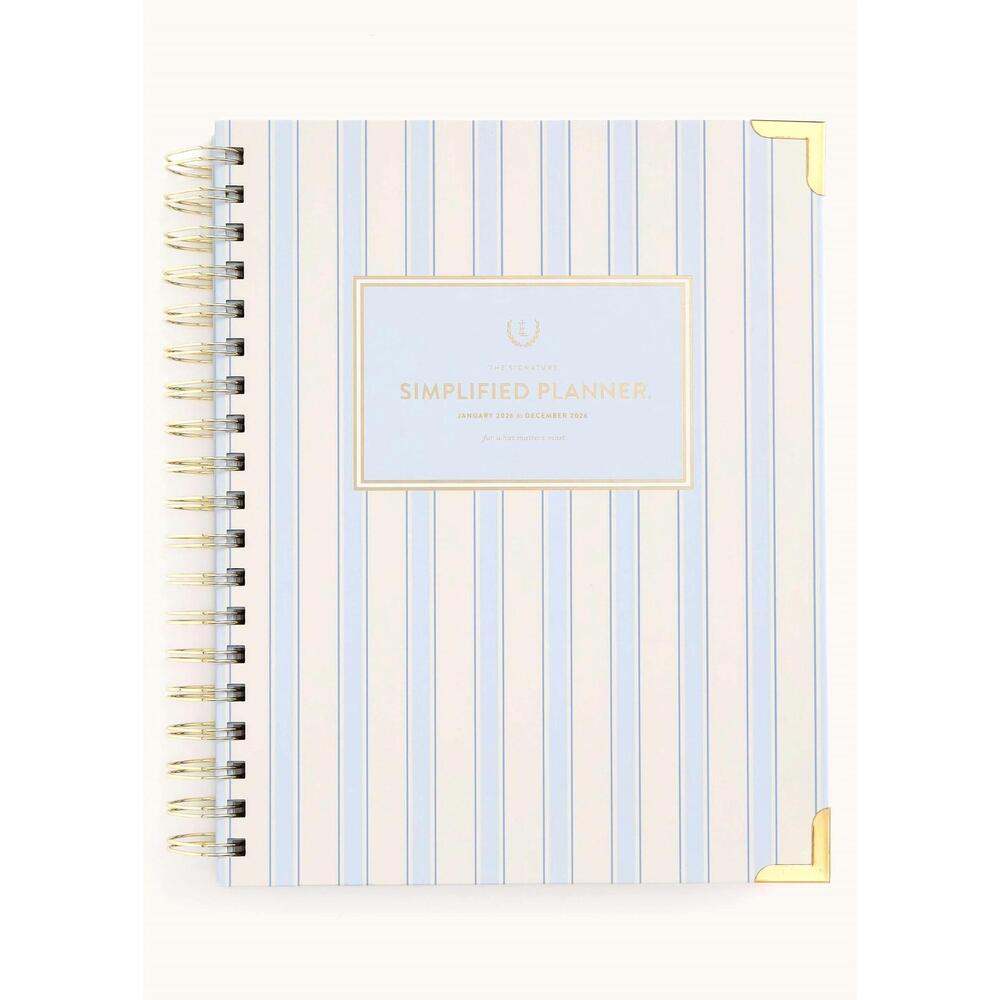 NEW EMILY LEY 2026 spiral weekly simplified planner in serene stripe